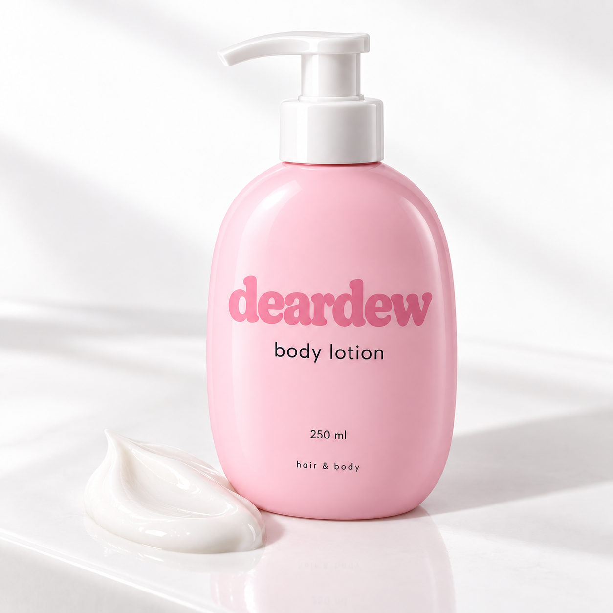 Dear Dew Body Lotion, 250 ml — packaging and texture detail
