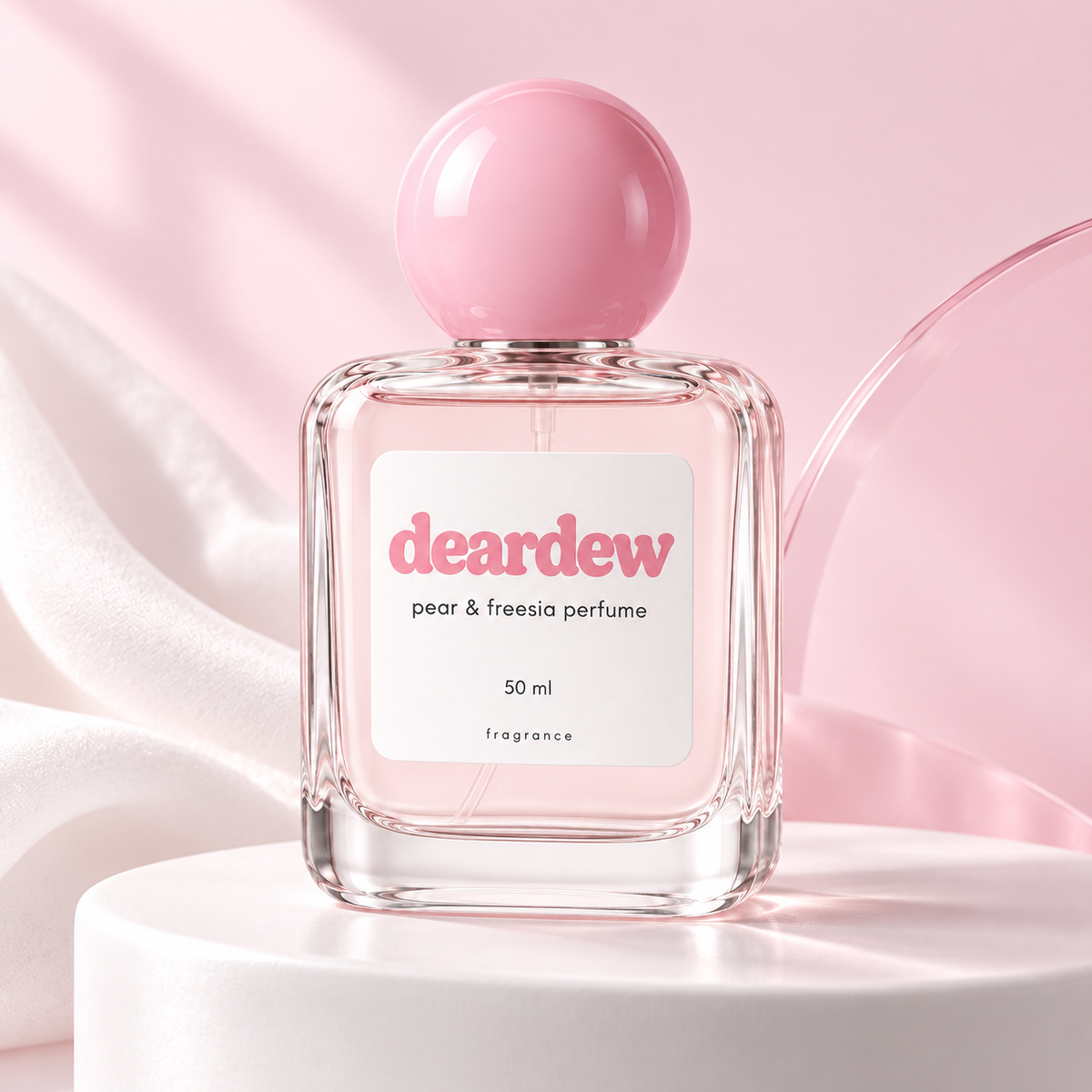 Dear Dew Pear & Freesia Perfume, 50 ml — editorial product photograph