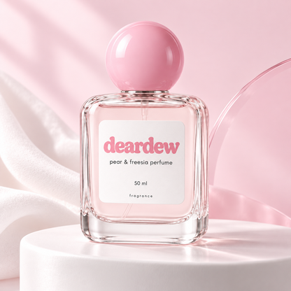 Dear Dew Pear & Freesia Perfume, 50 ml — editorial product photograph