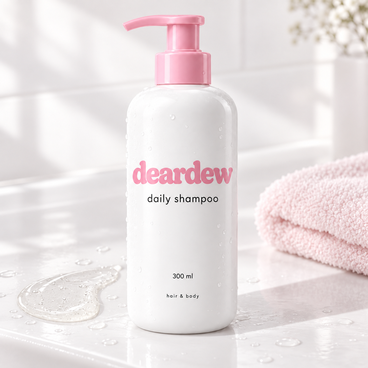 Dear Dew Daily Shampoo, 300 ml — packaging and texture detail
