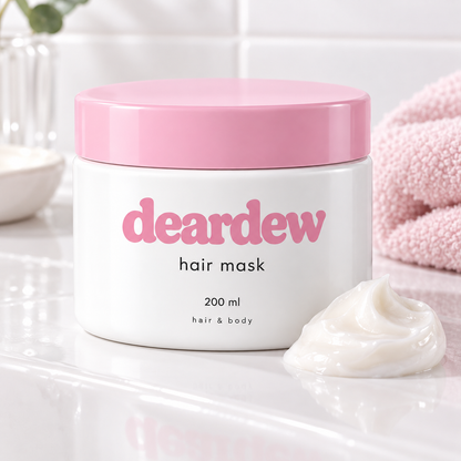 Dear Dew Hair Mask, 200 ml — packaging and texture detail