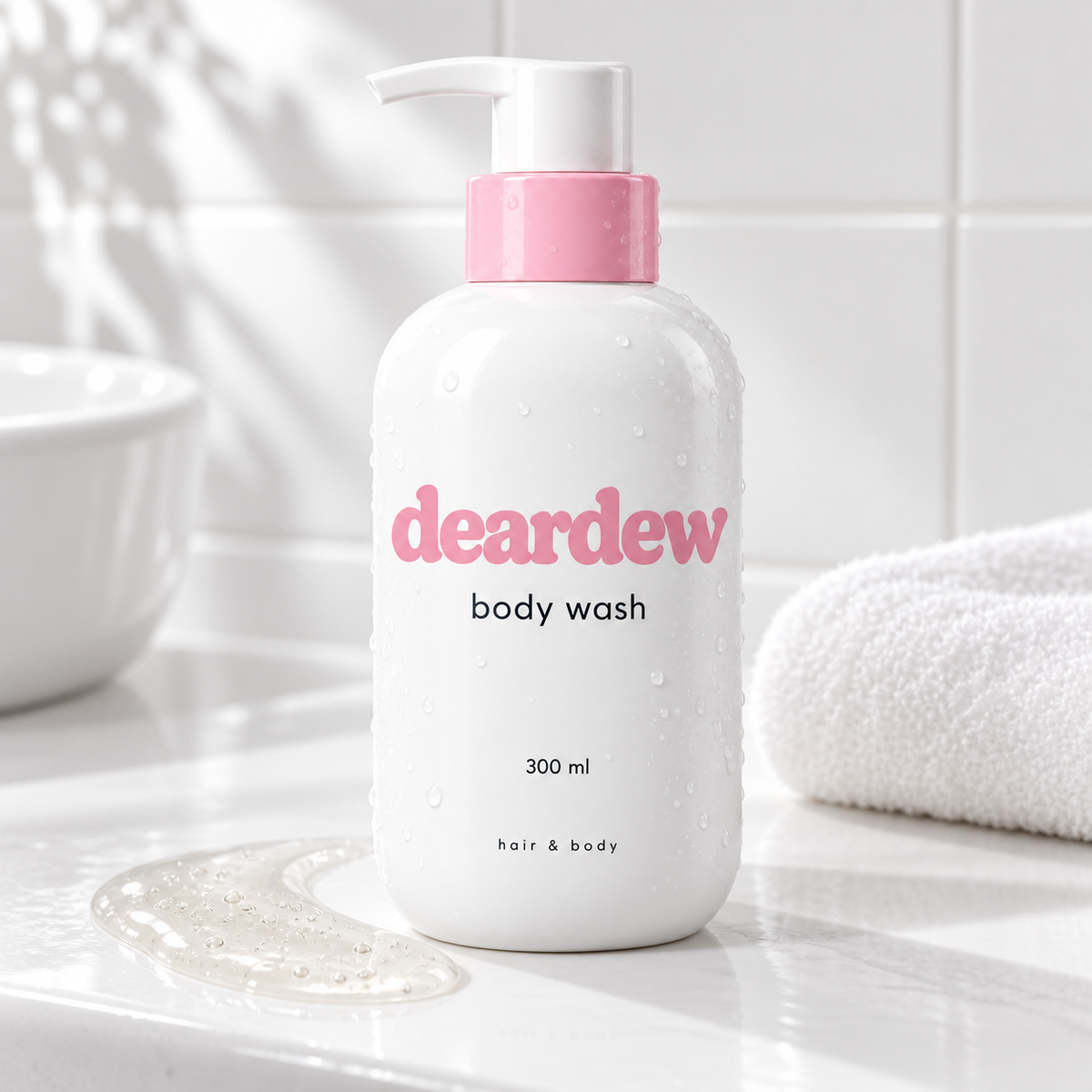 Dear Dew Body Wash, 300 ml — packaging and texture detail