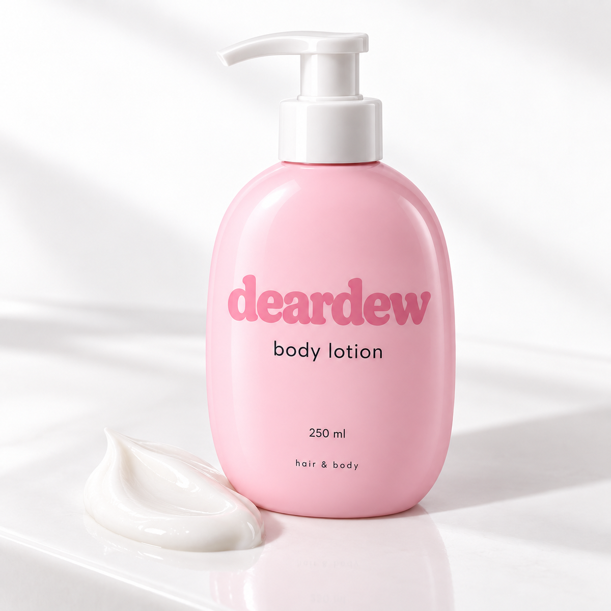 Dear Dew Body Lotion, 250 ml — packaging and texture detail