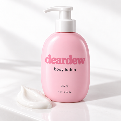 Dear Dew Body Lotion, 250 ml — packaging and texture detail