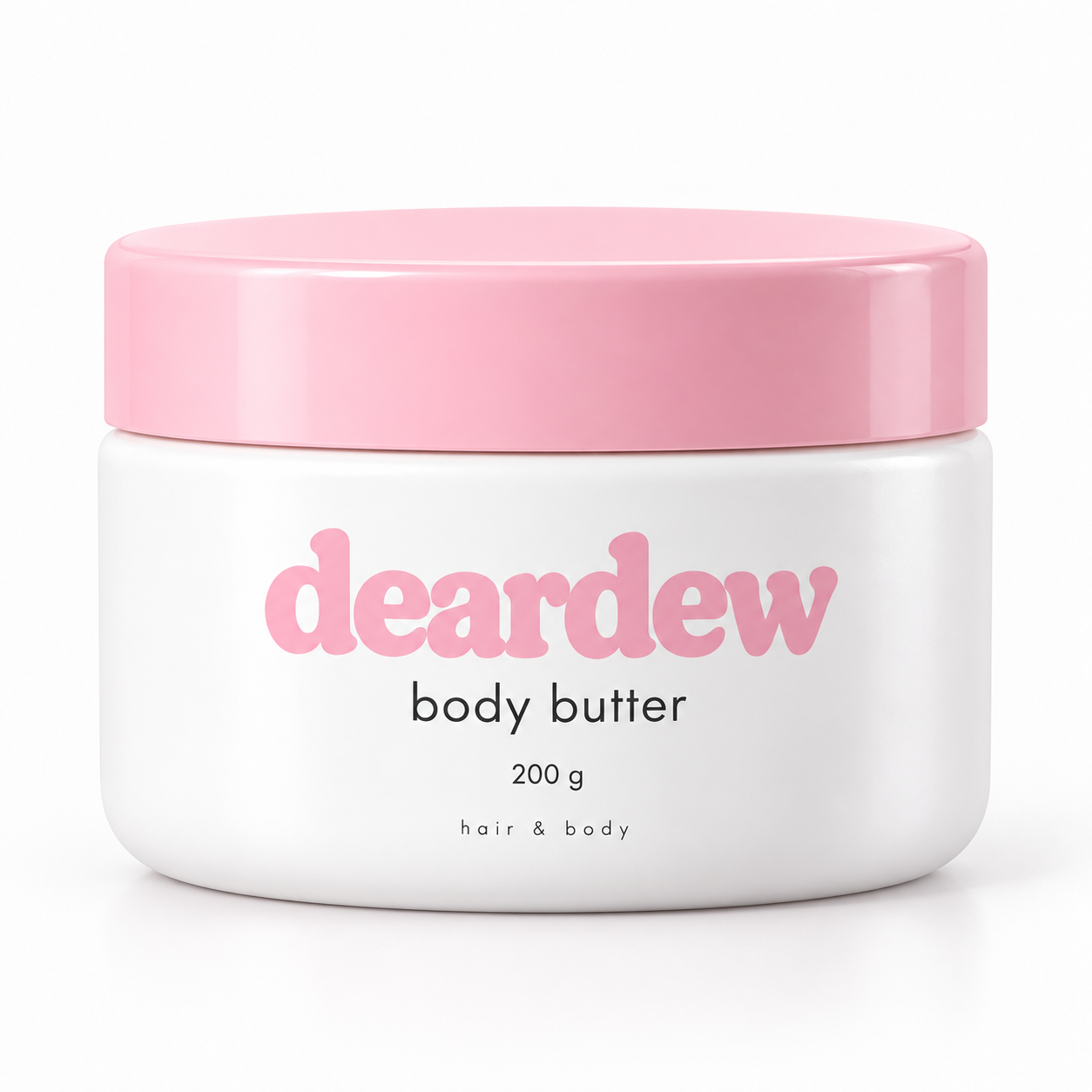 Dear Dew Body Butter, 200 g — front packaging on white