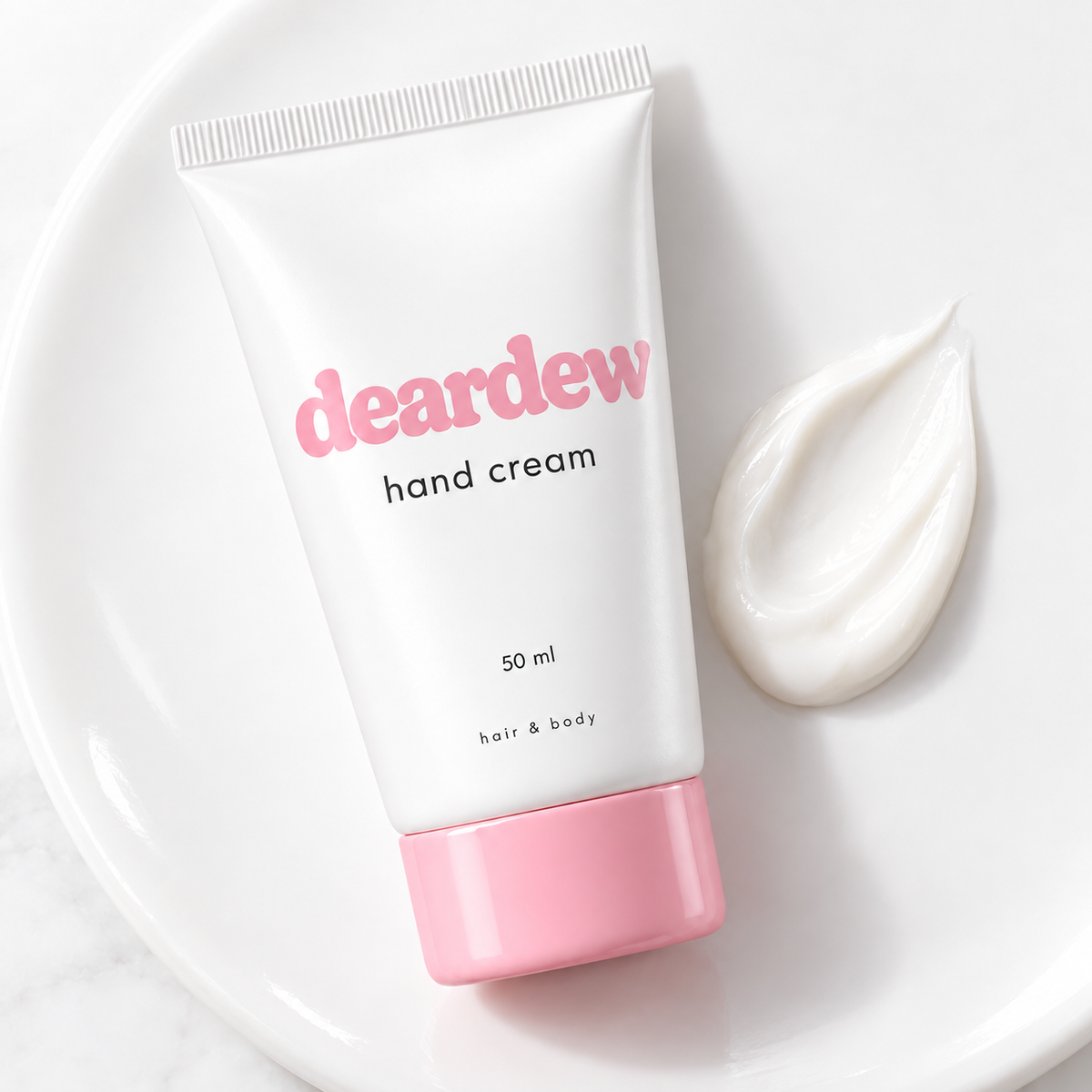 Dear Dew Hand Cream, 50 ml — packaging and texture detail