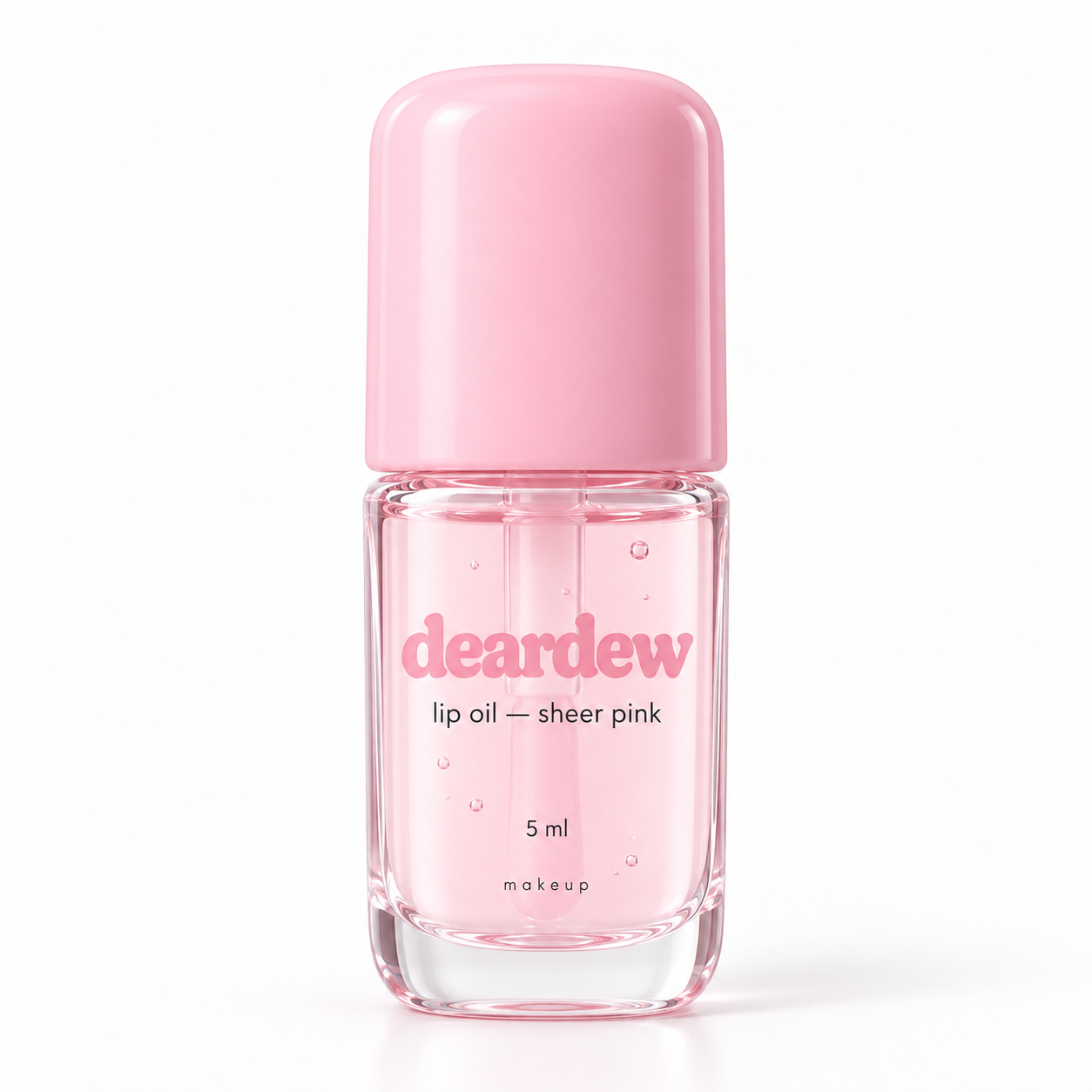 Dear Dew Lip Oil — Sheer Pink, 5 ml — front packaging on white