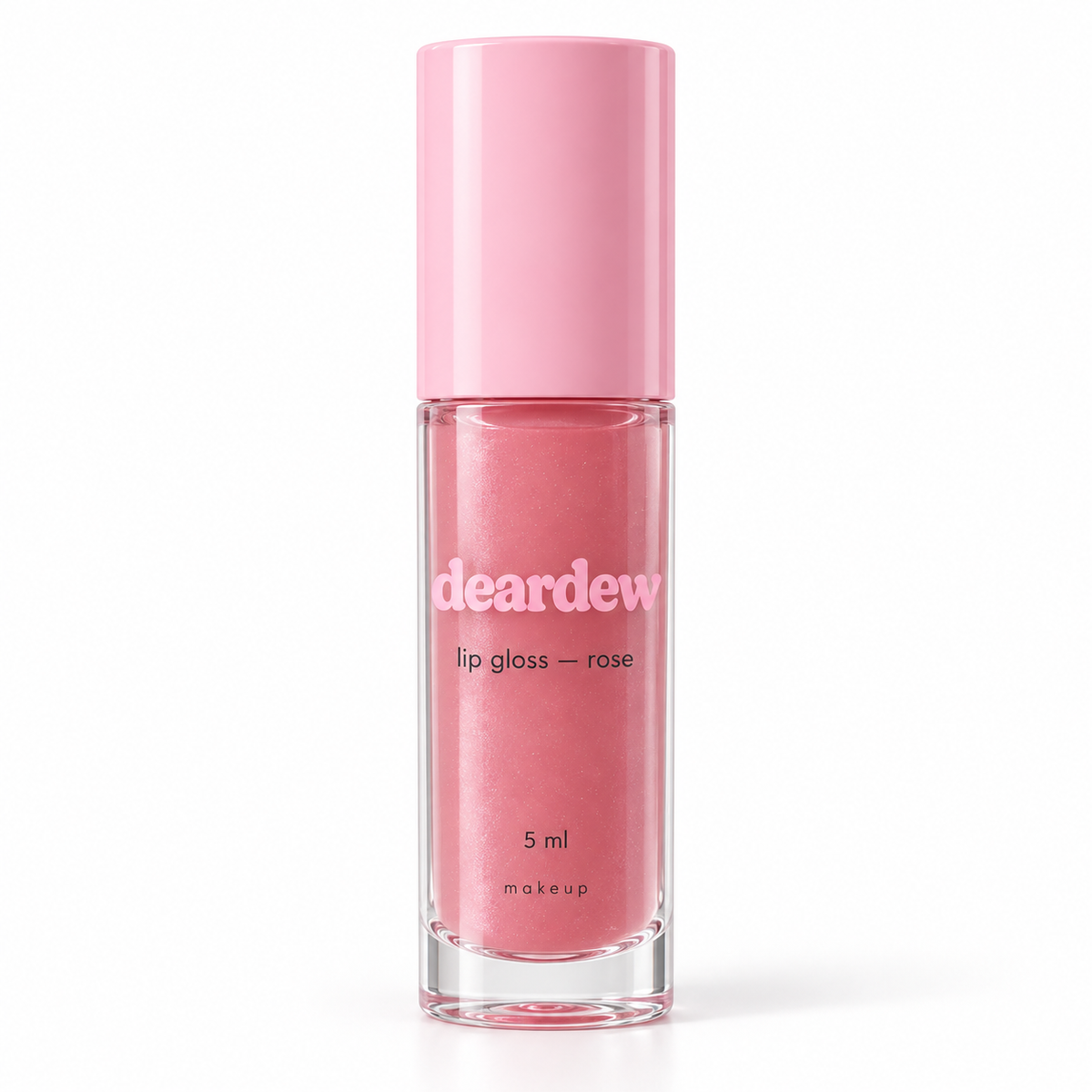 Dear Dew Lip Gloss — Rose, 5 ml — front packaging on white