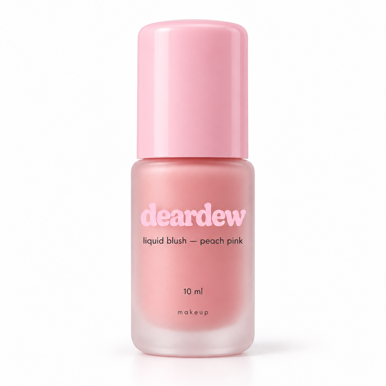 Dear Dew Liquid Blush — Peach Pink, 10 ml — front packaging on white