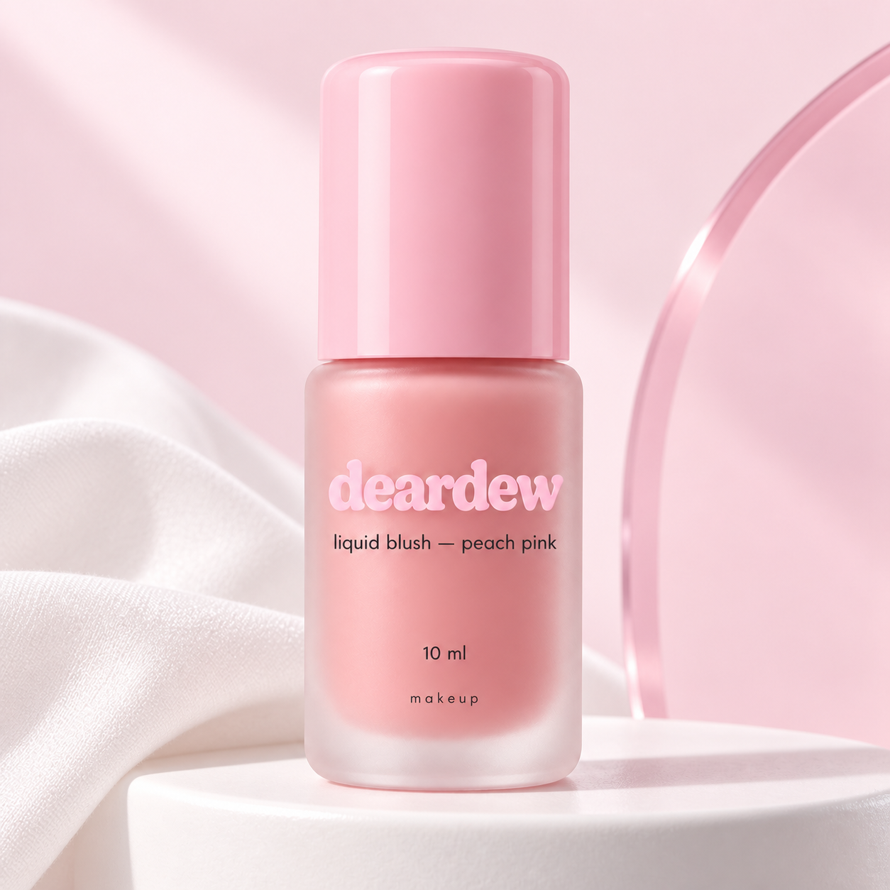 Dear Dew Liquid Blush — Peach Pink, 10 ml — editorial product photograph