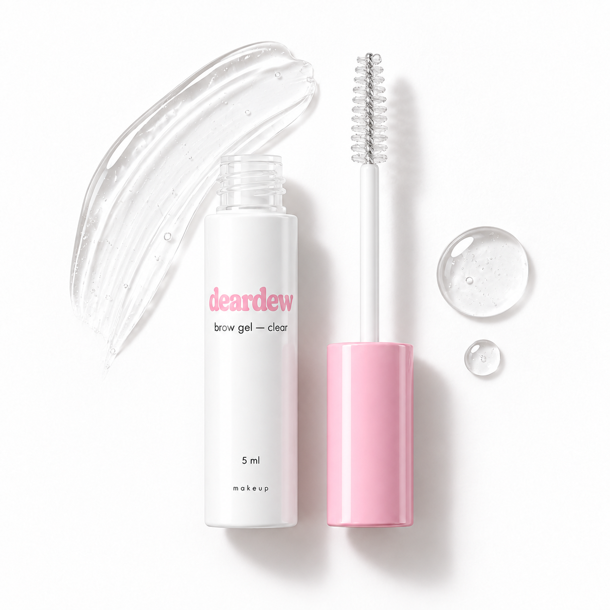 Dear Dew Brow Gel — Clear, 5 ml — packaging and texture detail