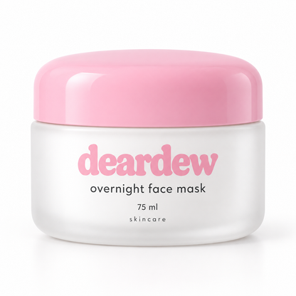 Dear Dew Overnight Face Mask, 75 ml — front packaging on white