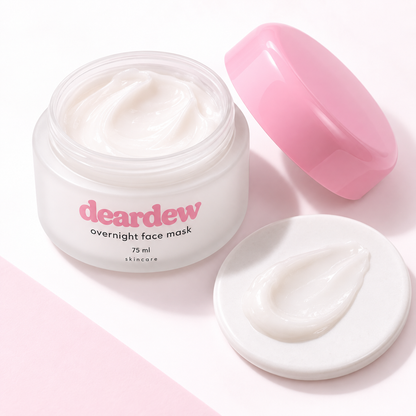 Dear Dew Overnight Face Mask, 75 ml — packaging and texture detail