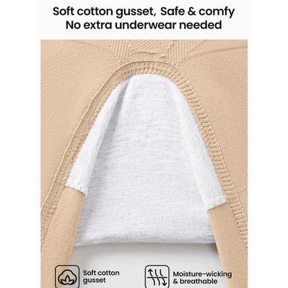 Close-up of the soft cotton gusset inside the bodysuit